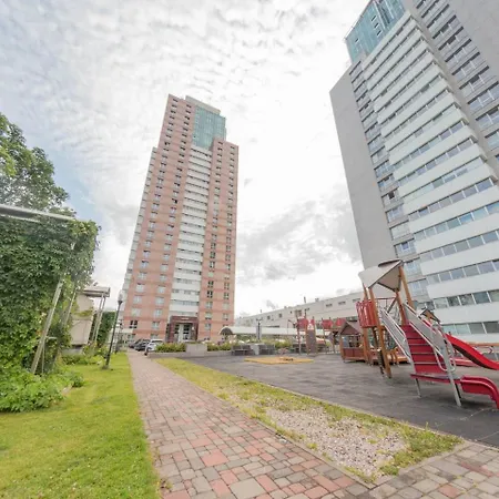 24th Floor Panoramic With Free Parking - Panorama Residences - 5 Min To Rix Апартаменты Рига