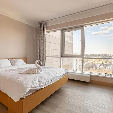 24th Floor Panoramic With Free Parking - Panorama Residences - 5 Min To Rix Апартаменты